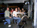 on the town with (from left)  Nigel, Gerti & Andy
